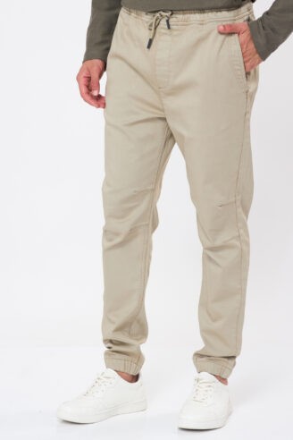 מכנסי terry jogger – בז' zip 2 מכנסי terry jogger - בז'