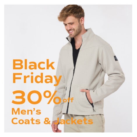מעילים וג'קטים גברים 30% הנחה - Black Friday