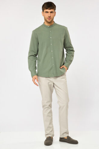 חולצה מכופתרת אוקספורד צווארון סיני