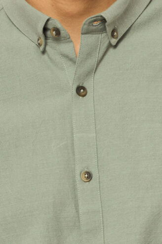 חולצה מכופתרת jacquard heavy - ירוק