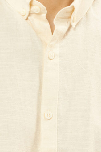 חולצה מכופתרת jacquard heavy - לבן