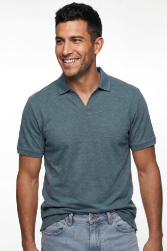 חולצת פולו פיקה ספליט - תכלת ירקרק חולצת פולו פיקה ספליט - תכלת ירקרק