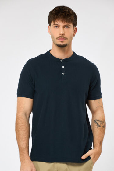 חולצת פולו פיקה צווארון סיני