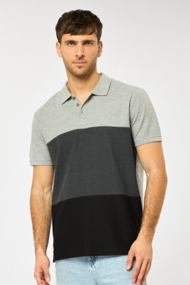 חולצת פולו פיקה קולור בלוק