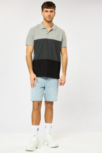 חולצת פולו פיקה קולור בלוק