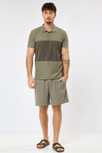 חולצת פולו פיקה קולור בלוק