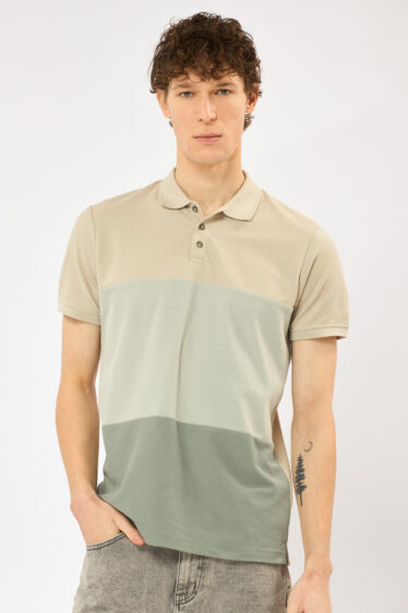 חולצת פולו פיקה קולור בלוק