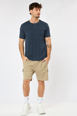 חולצת טי סבא Heavy waffle - כחול חולצת טי סבא Heavy waffle - כחול