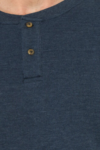 חולצת טי סבא Heavy waffle - כחול