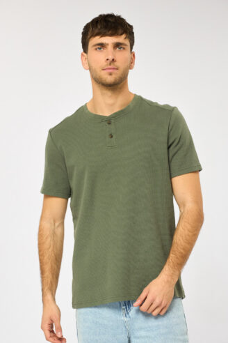 חולצת טי סבא Heavy waffle - ירוק חולצת טי סבא Heavy waffle - ירוק