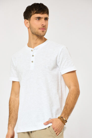 חולצת טי כפתורים jacquard light