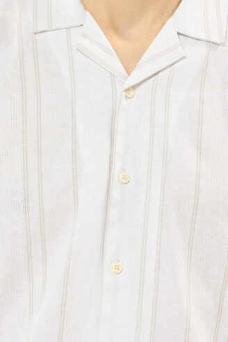 חולצה מכופתרת ג'קארד - לבן