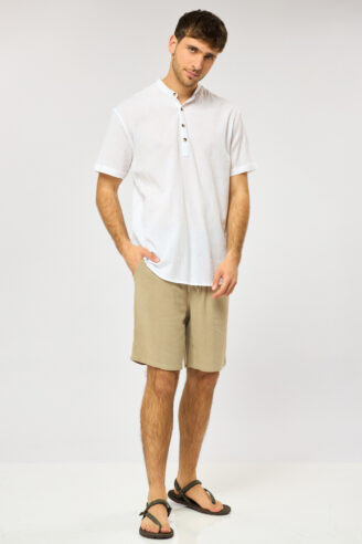 חולצת גלביה crep - לבן