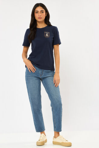 טי שירט עם הדפס סמל פלמינגו