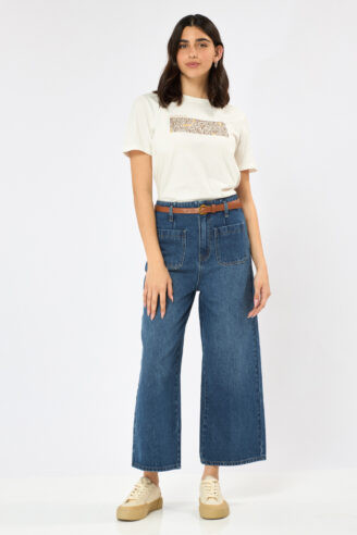 טי שירט עם הדפס חייתי עדין