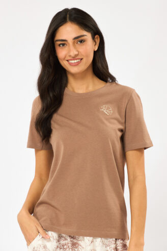 טי שירט קרואסון - חום