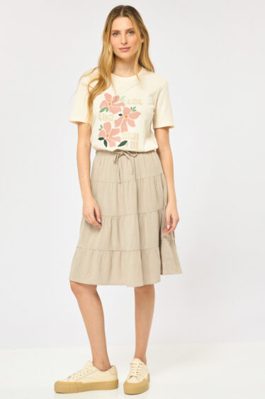 חצאית במראה פשתן קומות