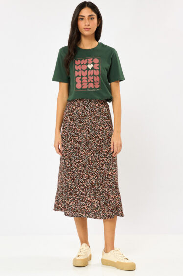 חצאית מידי עם שליץ צידי