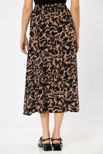 חצאית מודפסת דמוי מעטפה