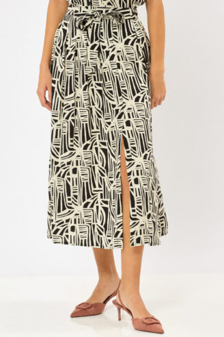 חצאית מודפסת דמוי מעטפה
