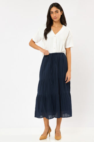 חצאית מקסי שנטי - כחול