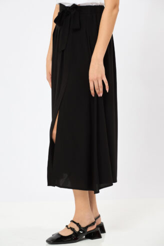 חצאית דמוי מעטפה - שחור