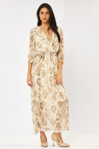 שמלת מקסי שיפון מודפסת