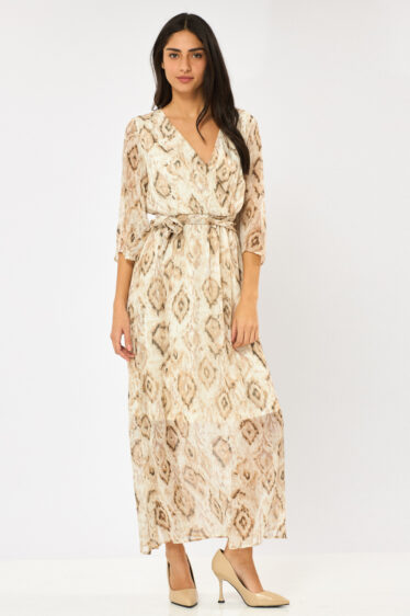 שמלת מקסי שיפון מודפסת