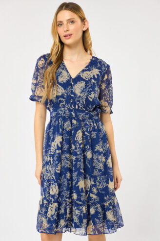 שמלת שיפון מודפסת