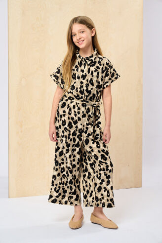 אוברול ילדות דפוס מנומר