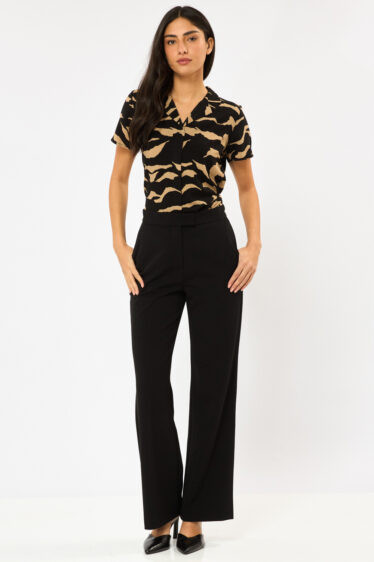 מכנס ארוך בגזרה קלאסית - שחור