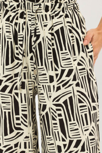 מכנס רחב בהדפס מופשט