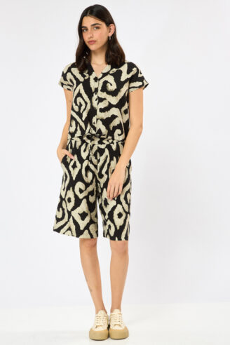 ברמודה מודפסת עם קשירה