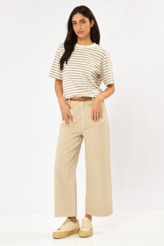 מכנס ג'ינס כיסים קדמיים - אבן