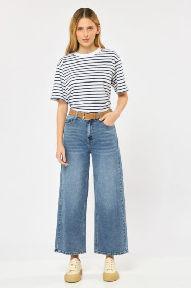 ג`ינס נשים רחב 3/4