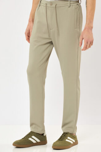 מכנסיים אלגנטיים jersey pique - אפור בהיר