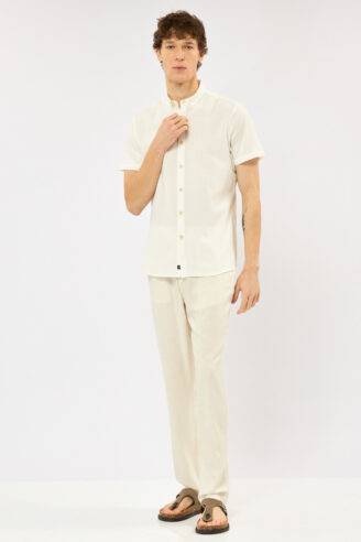 מכנסיים בשילוב פשתן flow - אופוייט