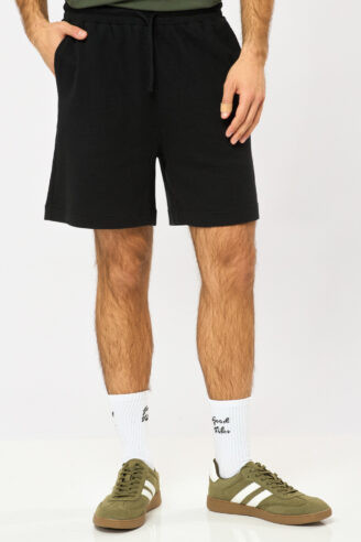 ברמודה פוטר מבד waffle - שחור