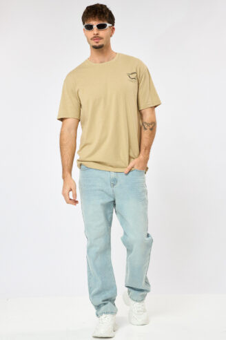 ג'ינס  רחב גזרה חדשה - תכלת