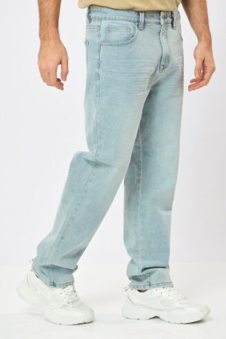 ג'ינס  רחב גזרה חדשה - תכלת