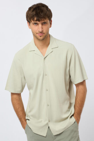 חולצה מכופתרת jersey twill חולצה מכופתרת jersey twill